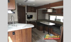 Interior of the North Trail Travel Trailer