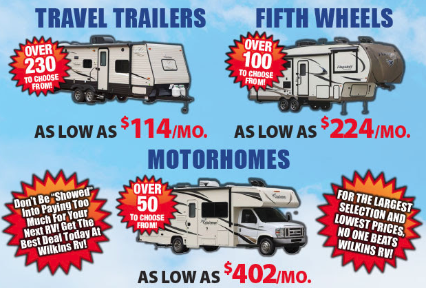 Wilkins RV No Show Sale Low Monthly Payments