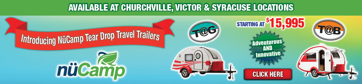nuCamp Tag and Tab Teardrop Travel Trailer Campers