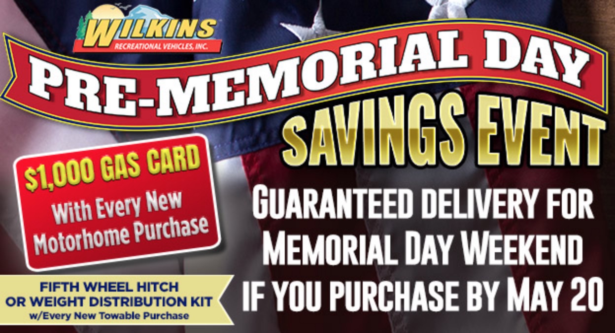 Pre-Memorial Savings RV Sale