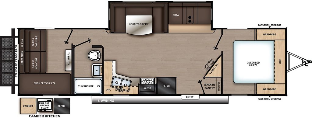 Floor Plan of the Catalina Legacy 303QBCK